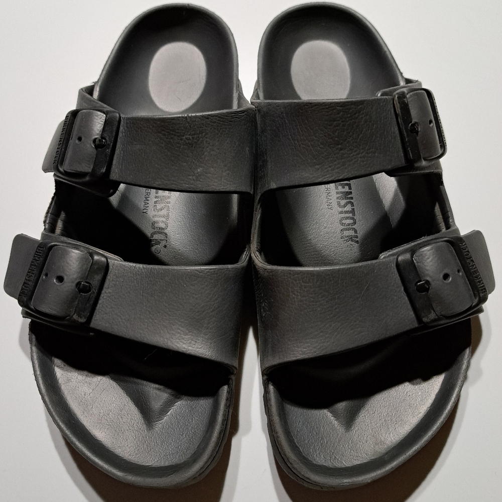 Birkenstock Charcoal Slide Sandals
